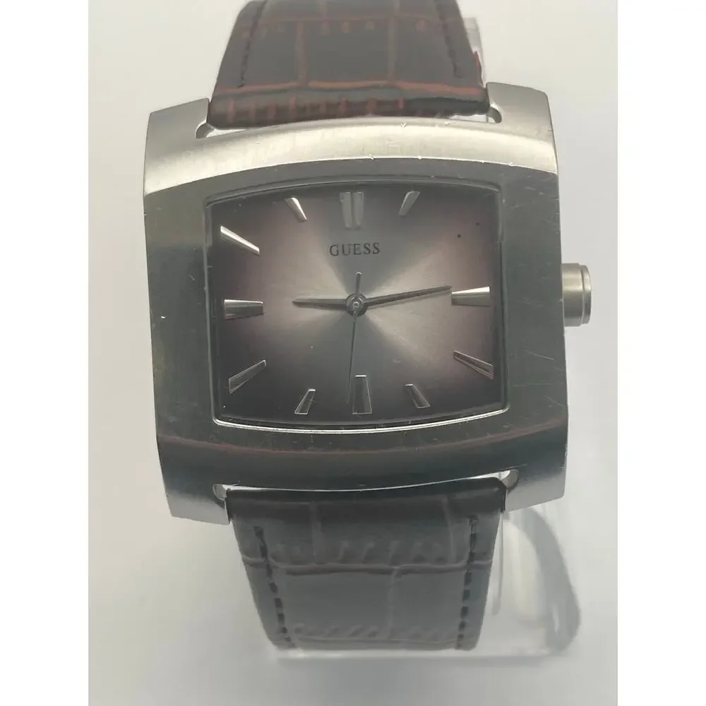VTG Guess G66471G Men's Watch 38mm - New Battery - New Adjustable Leather Band